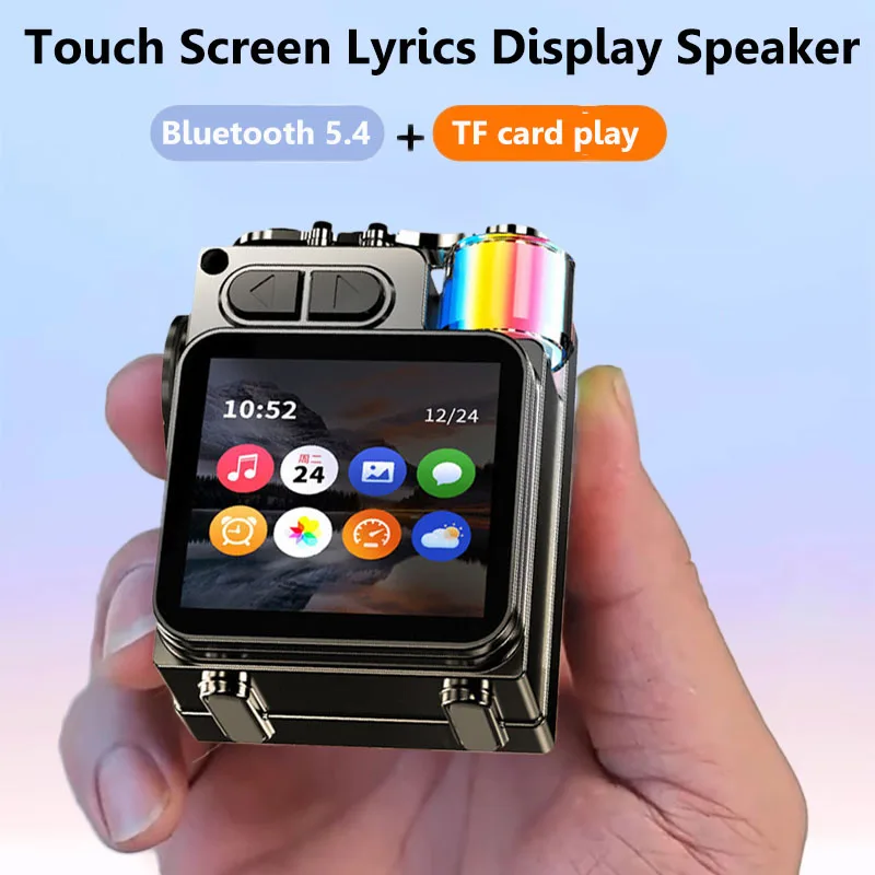 Audio Music Player App - Altavoz Bluetooth con pantalla táctil inteligente,