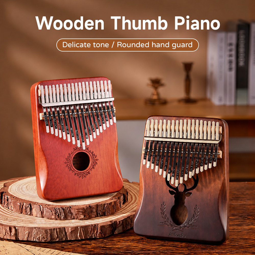 Kalimba Thumb Piano - Kalimba de caoba de 21 teclas,