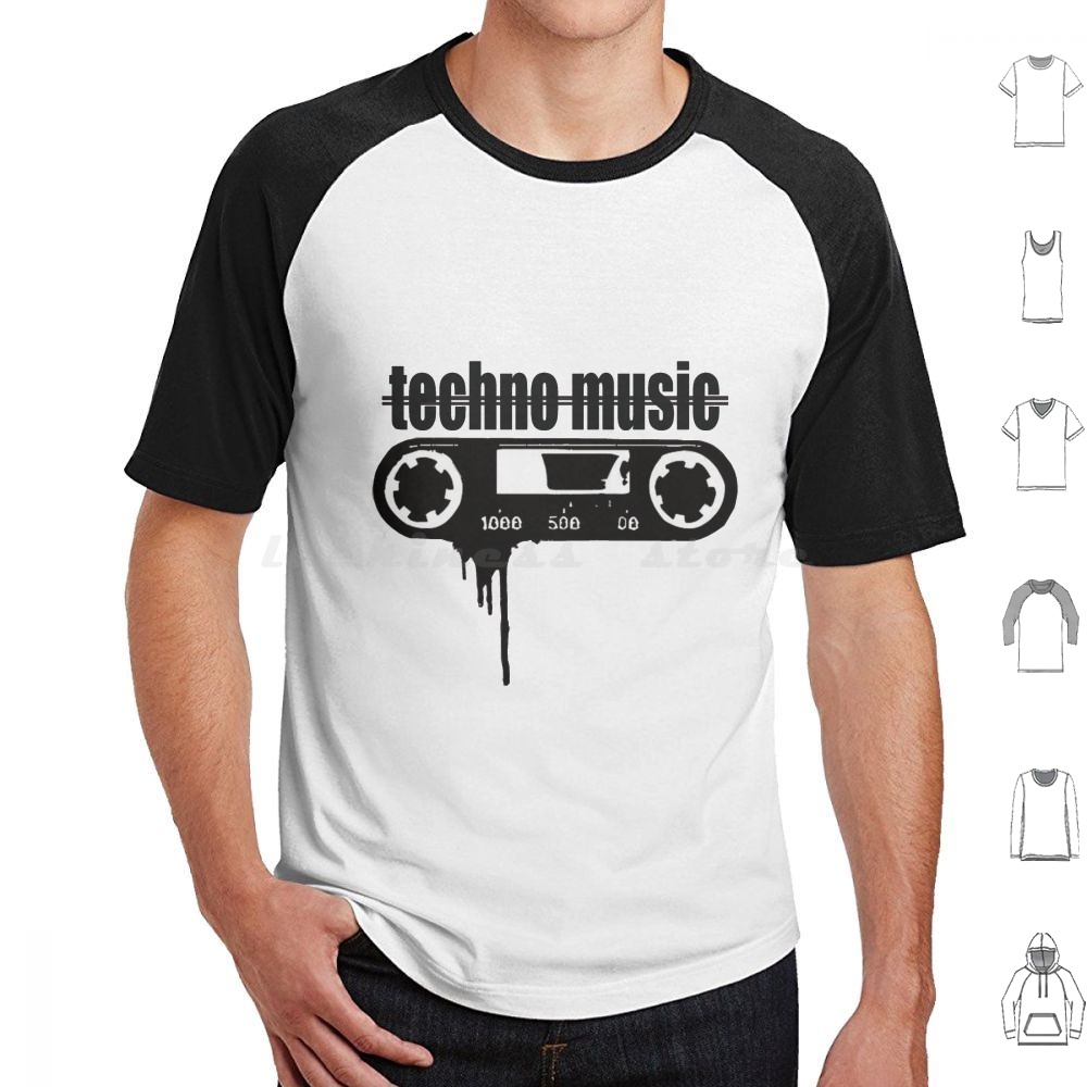 Audio Music Dj - Camiseta Techno Music de algodón para