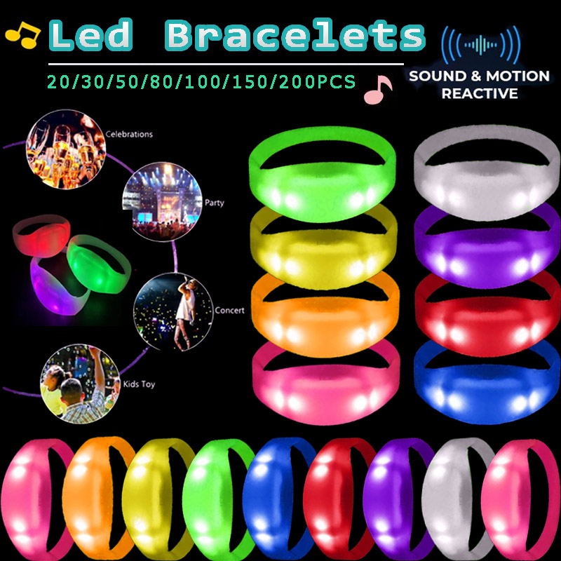 Audio Music Sound - 20-200 Pulseras LED Activadas por Música