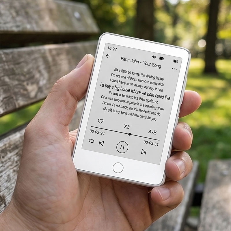Music Audiobook - Reproductor MP3 con pantalla de tinta