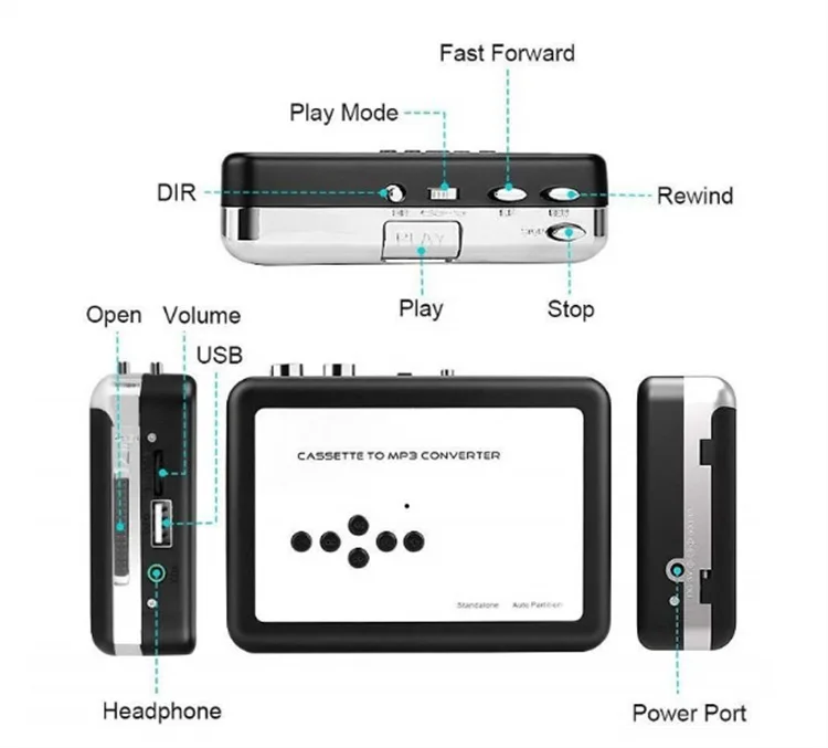 Ezcap 231 USB Cassette Tape re - Audio Music File reseña y precio