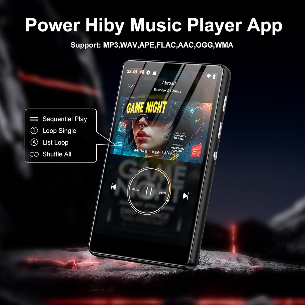 Reproductor MP3 de 80 GB con B - Audio Music Player App reseña y precio