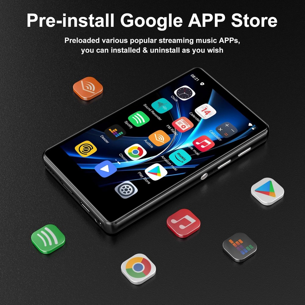 Reproductor MP3 de 80 GB con B - Audio Music Player App reseña y precio