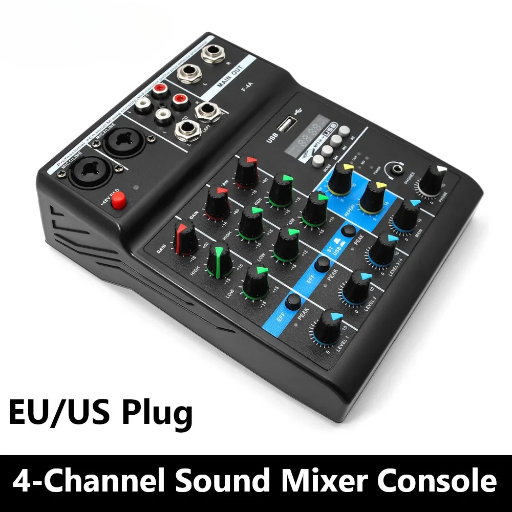 Consola Mezcladora de Sonido P - Audio Mixer 4 Channel reseña y precio