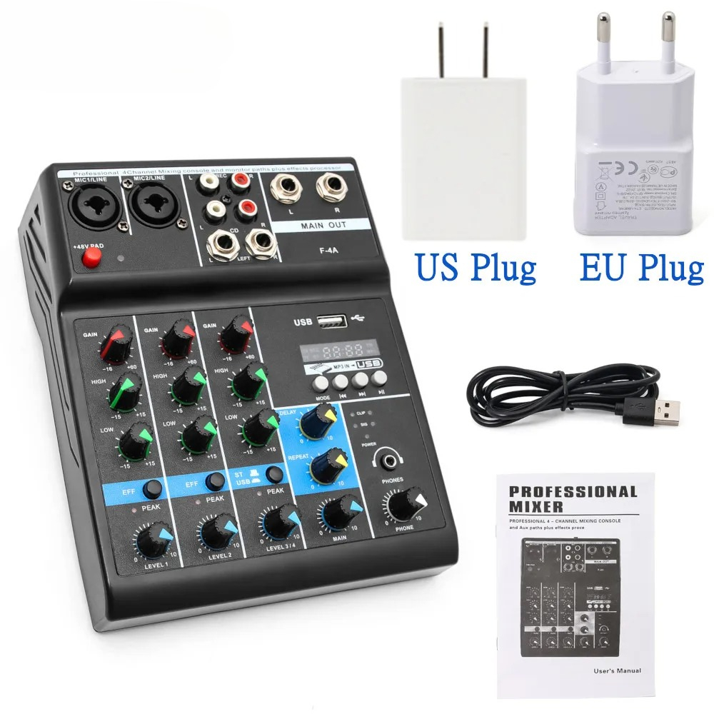 Consola Mezcladora de Sonido P - Audio Mixer 4 Channel reseña y precio