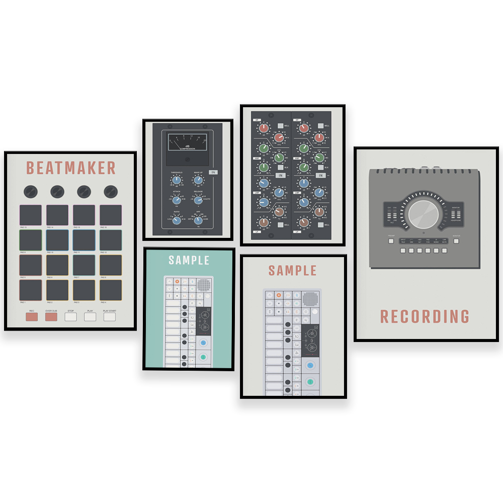 Póster de productor de música, - Audio Music File reseña y precio