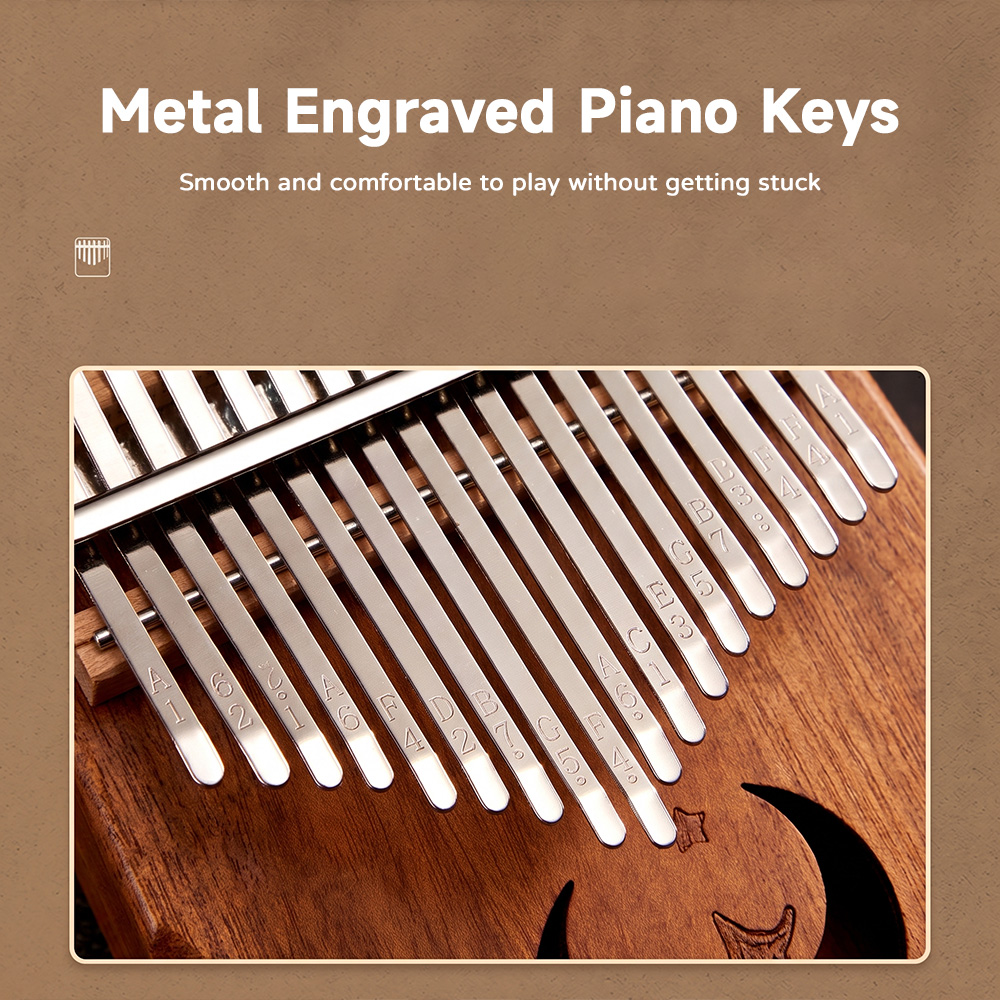 Kalimba de caoba de 21 teclas, - Kalimba Thumb Piano reseña y precio