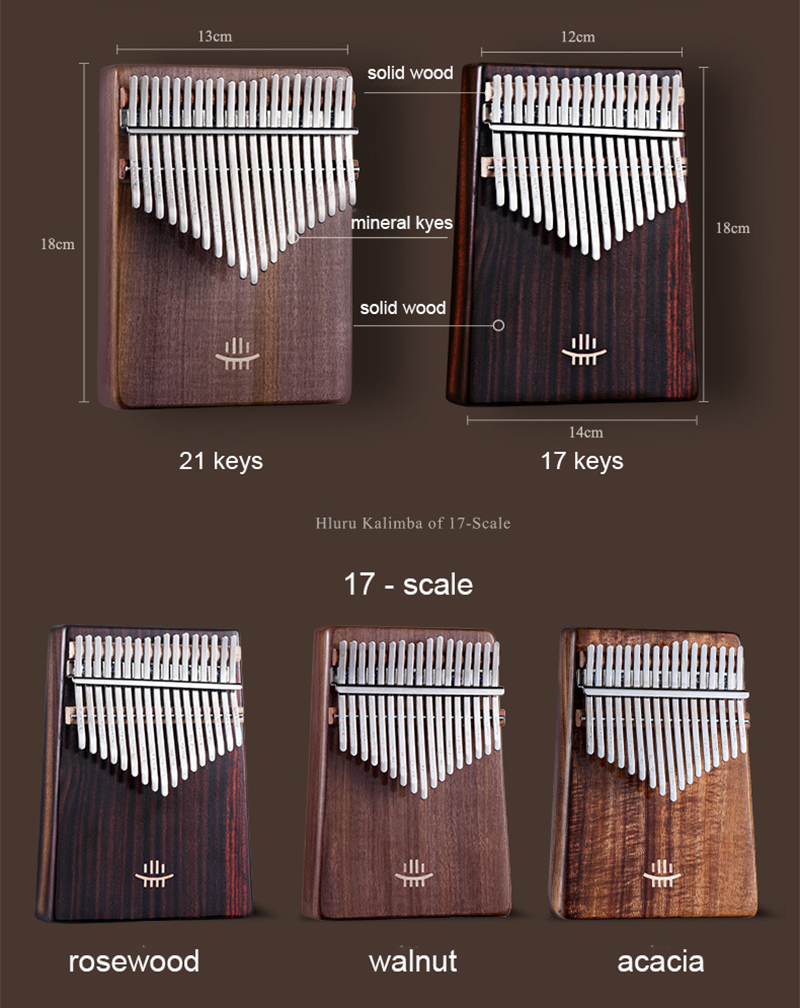 Hluru Kalimba de 17 teclas con - Kalimba Thumb Piano reseña y precio