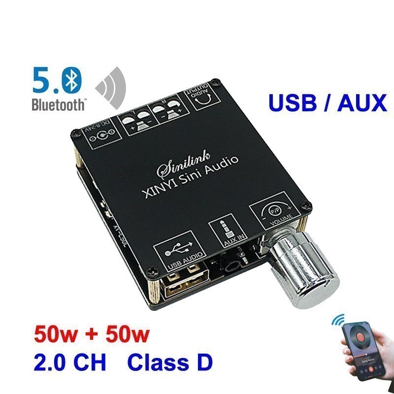 2*50W para amplificador de pot - Audio Music Player App reseña y precio