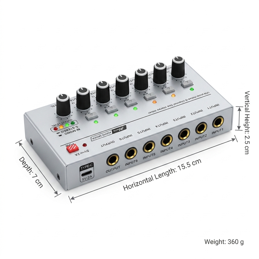 Mezclador de Sonido Portátil d - Audio Mixer 4 Channel reseña y precio