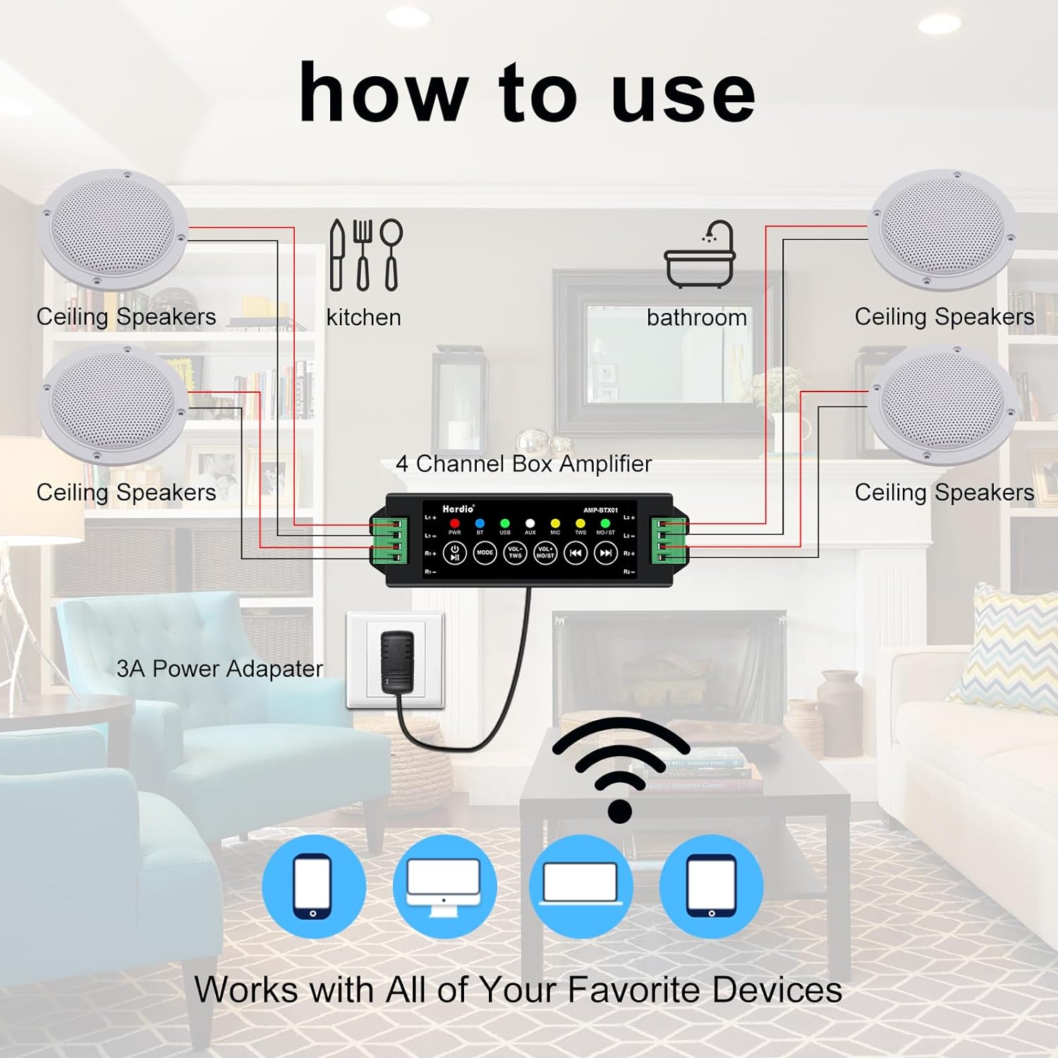 Herdio 4 Uds 320W altavoces de - Audio Music Store reseña y precio