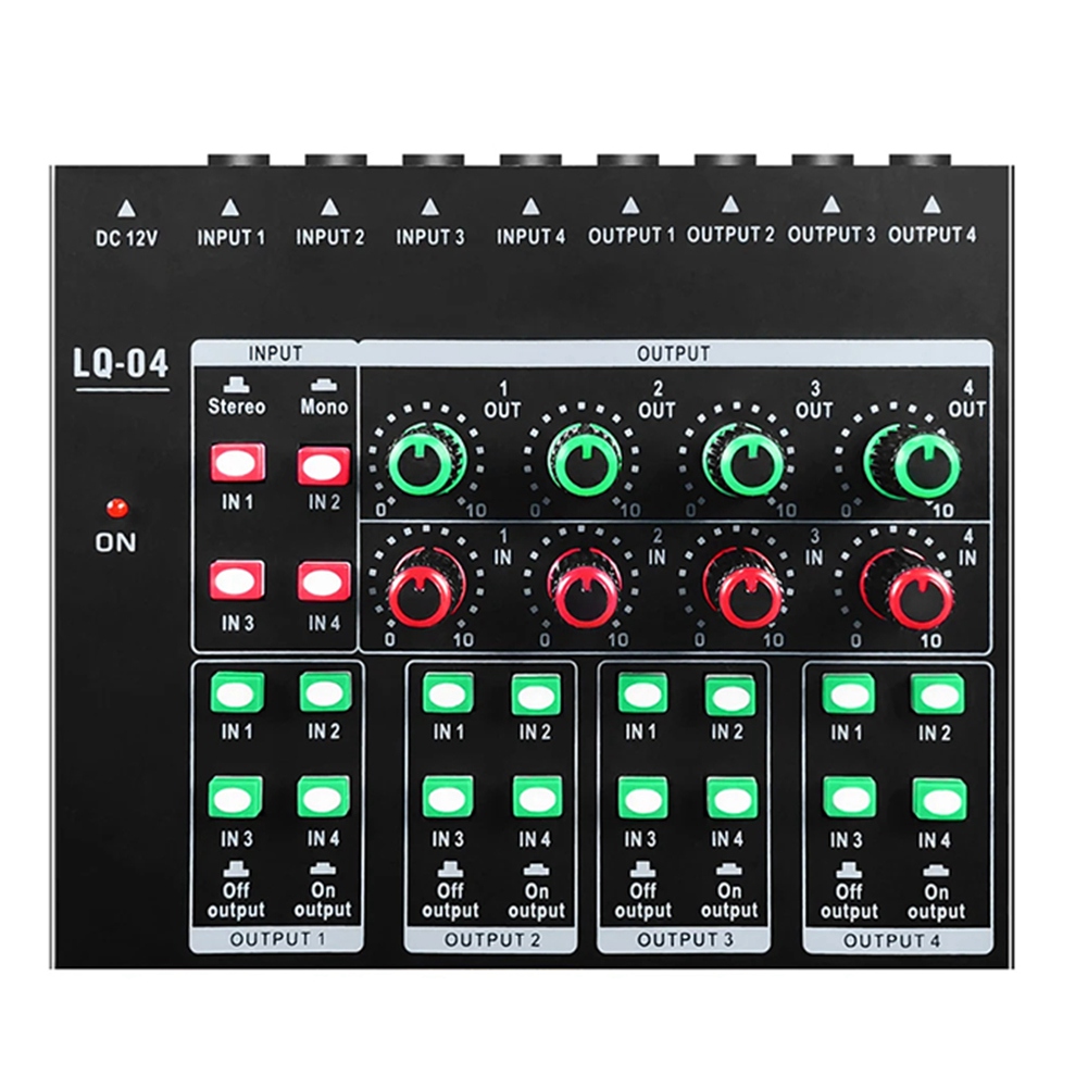-A25M GAX-LQ04 Mezclador de 4  - Audio Mixer 4 Channel reseña y precio