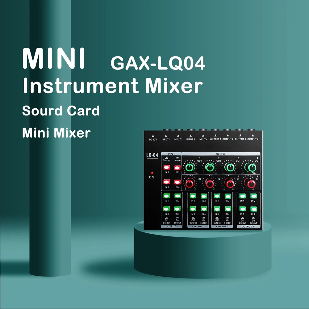 -A25M GAX-LQ04 Mezclador de 4  - Audio Mixer 4 Channel reseña y precio