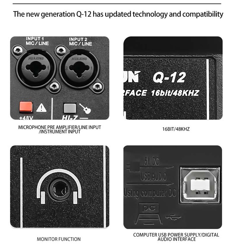 Tarjeta de sonido Q-12, mezcla - Audio Mixer 4 Channel reseña y precio