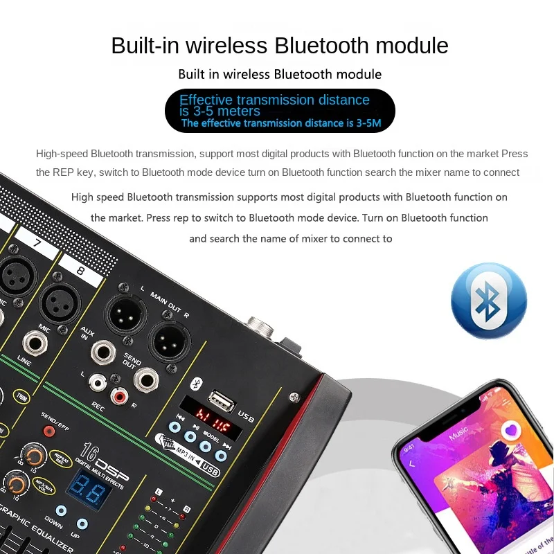 Mezclador de 4 / 8 canales efe - Audio Mixer 4 Channel reseña y precio
