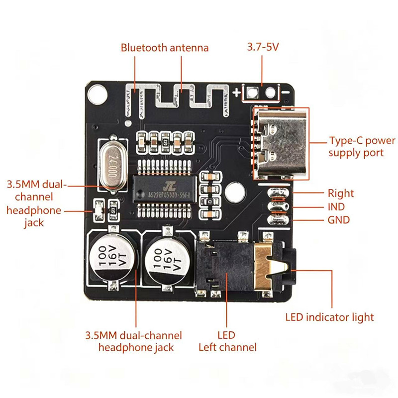 Placa receptora de Audio con B - Audio Music Player App reseña y precio